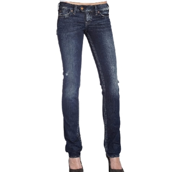 W28/L33 SILVER JEANS, Tuesday Style, Low rise, Boot-cut, Ripped Knees EUC